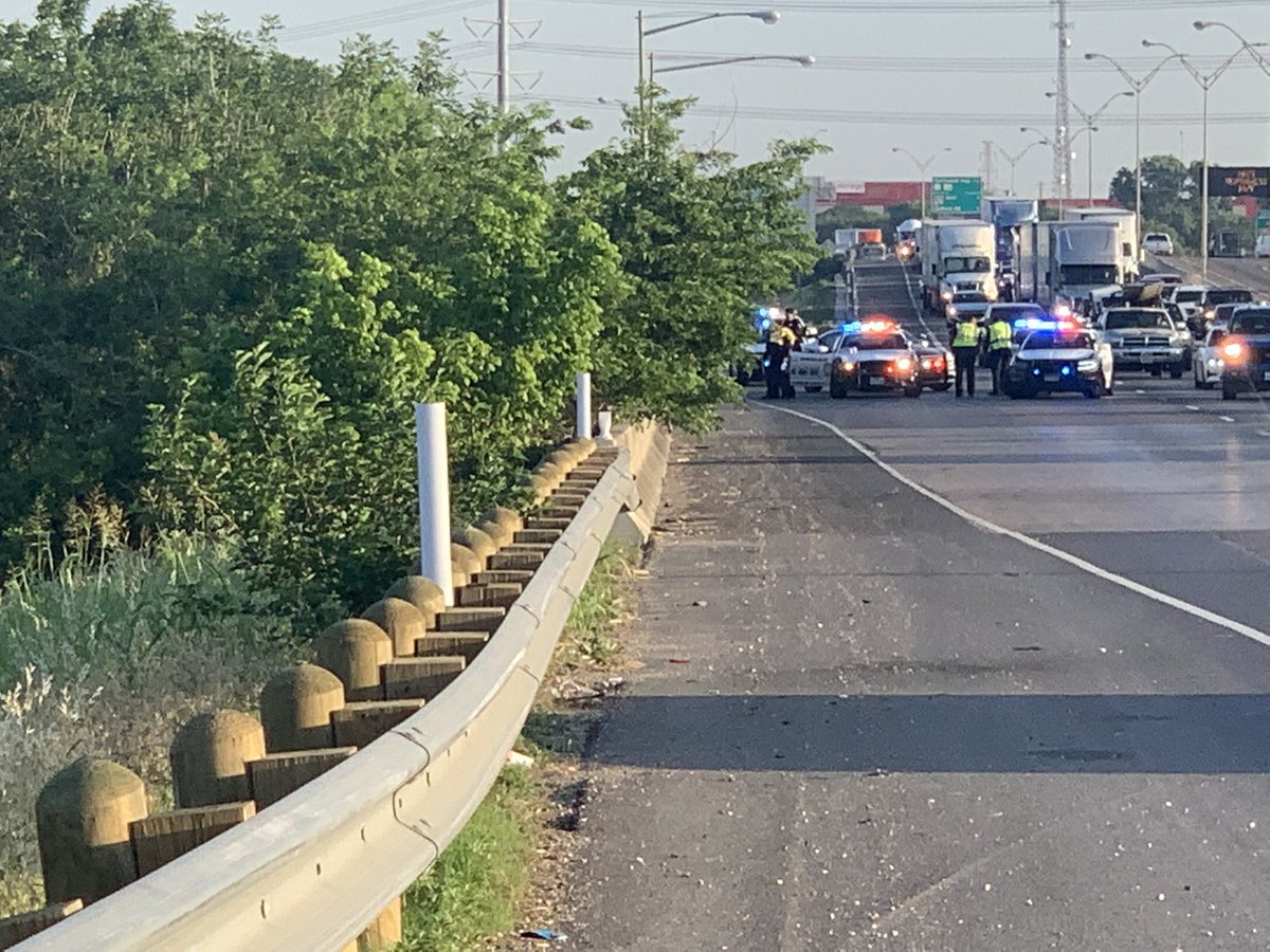 A body of a man has been discovered southbound Stemmons near Harry Hines in Dallas. DPD and DSO officers are on scene. Traffic Nb and Sb slow moving in the area