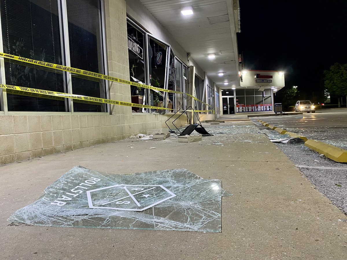 scene of an explosion at a Woodlawn nail salon. It happened last night, but you can see the damage that remains. Seven people, including emergency responders, were injured.