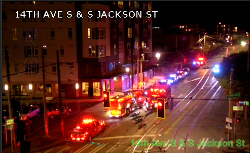 There is SPD activity on S Jackson St between 12th Ave S & 14th Ave S blocking the eastbound &amp; westbound lanes.