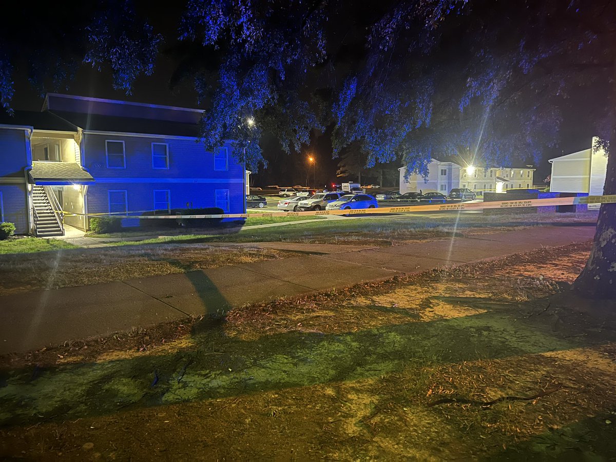 Scene of a deadly shooting in Richmond. According to @RichmondPolice, officers were called to the 1500 block of Jennie Scher Road for the report of random gunfire just before midnight, and found an adult male with a gunshot wound to the head