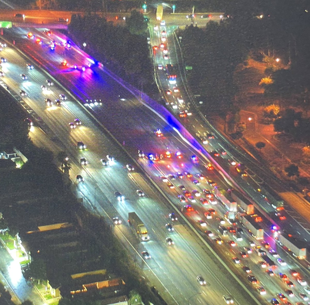 Suspect in custody in Pomona. Officers are now scouring lanes of the Westbound 10, probably looking for a gun or something else thrown out the window before they stopped. Freeway is at a standstill