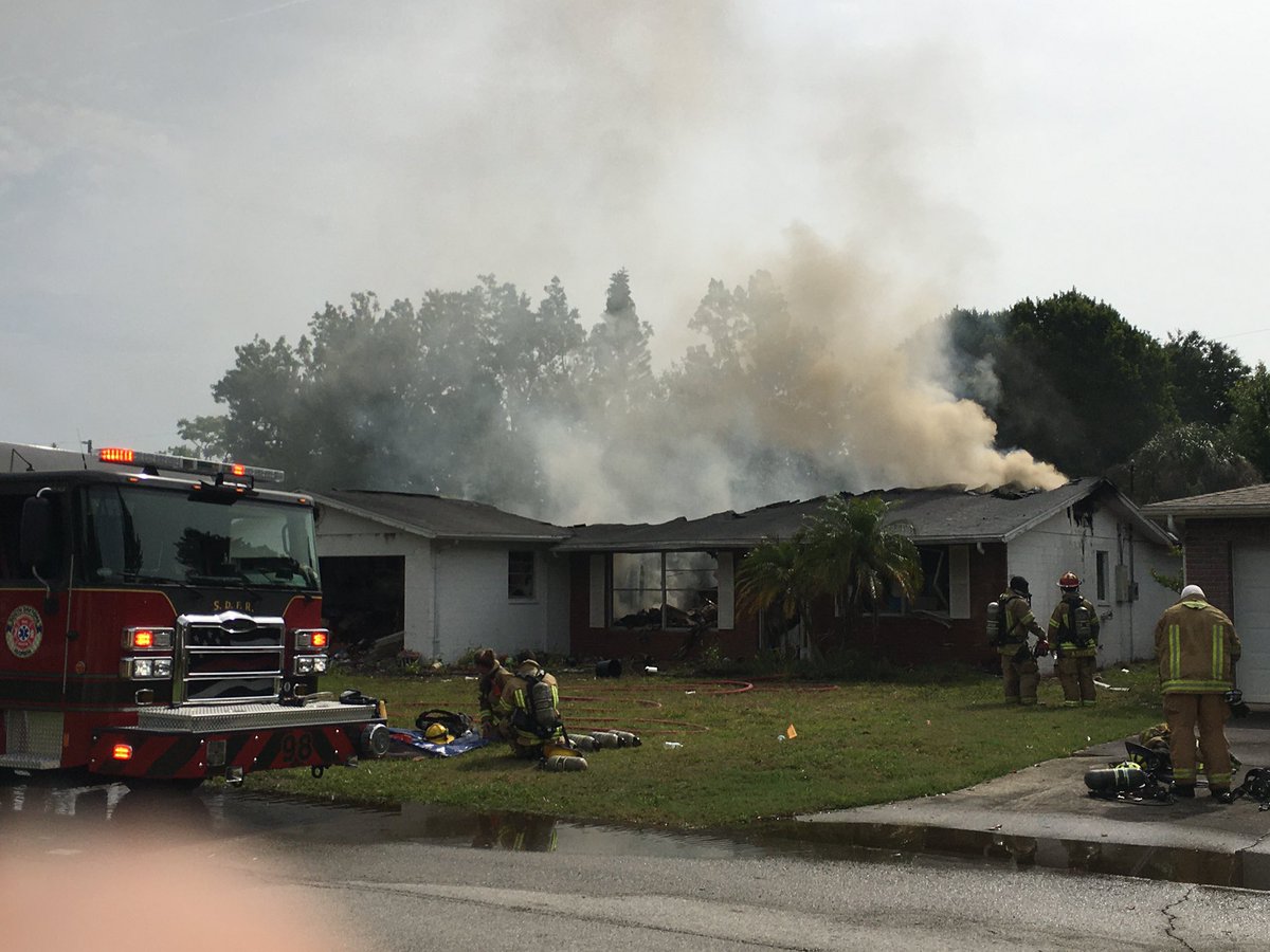 firefighters in southdaytona & portorange responded to fully involved house fire this morning on Florida Blvd in south daytona. House was unoccupied and no firefighters were hurt. Cause is under investigation by state fire marshal