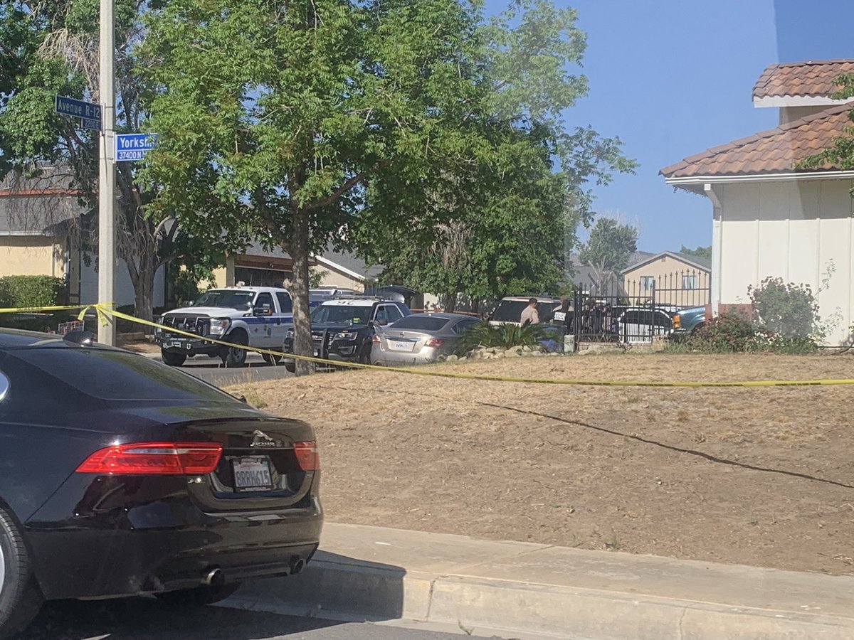 Palmdale,ca: 902R/927D(rescue responding) 20th st e and Ave R-12, deceased person at location, Coroners office on scene road closed for on going investigation