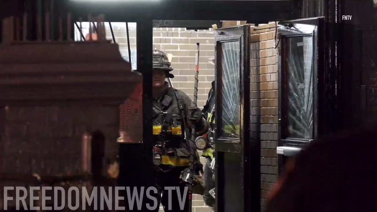 Brooklyn Firefighters responded to a fire at 165 Rockaway Parkway & observed heavy fire on the second floor of a building. EMS confirmed that one person sustained life threatening injuries &amp; was rushed to an area hospital