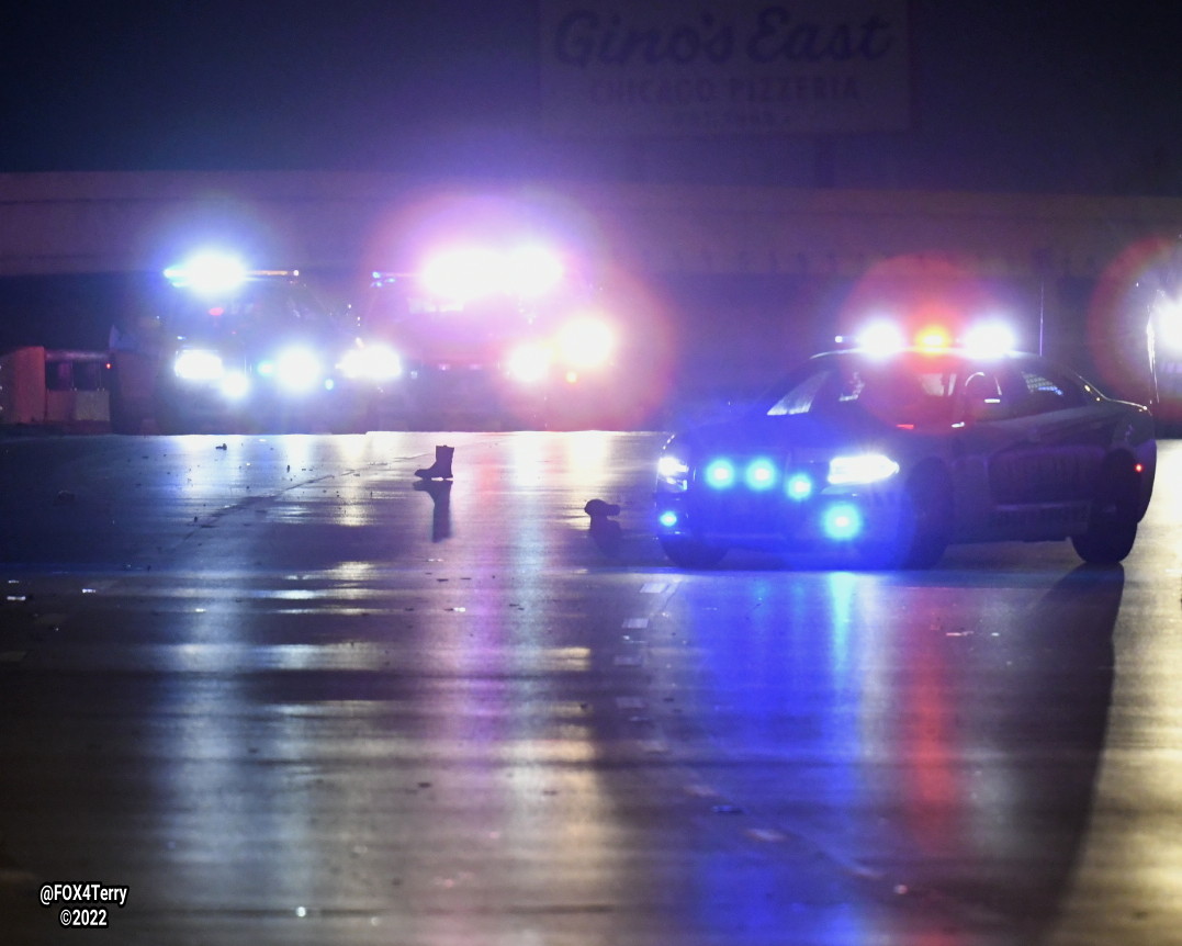 DFWtraffic All SB Stemmons Frwy closed at the Walton Walker/ Loop 12 split. @Dallas_Sheriff deputies are working a fatal crash involving a pedestrian struck by a vehicle