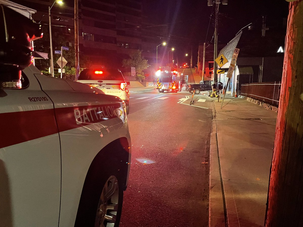 Truck into restaurant near Oneida and Grandview Avenue in Mt. Washington. A police officer said the call came in around 4:08 a.m. and that the car was empty when they arrived.