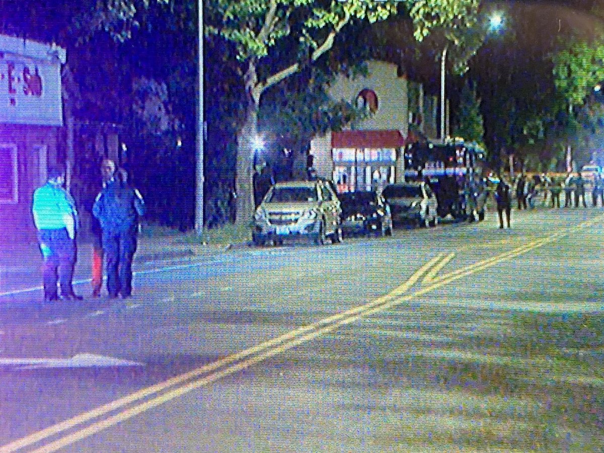 Large police scene on dewey avenue near the family dollar.  Command van in on scene there.  There was also a large response to an MVA on E Main St. at Alexander.