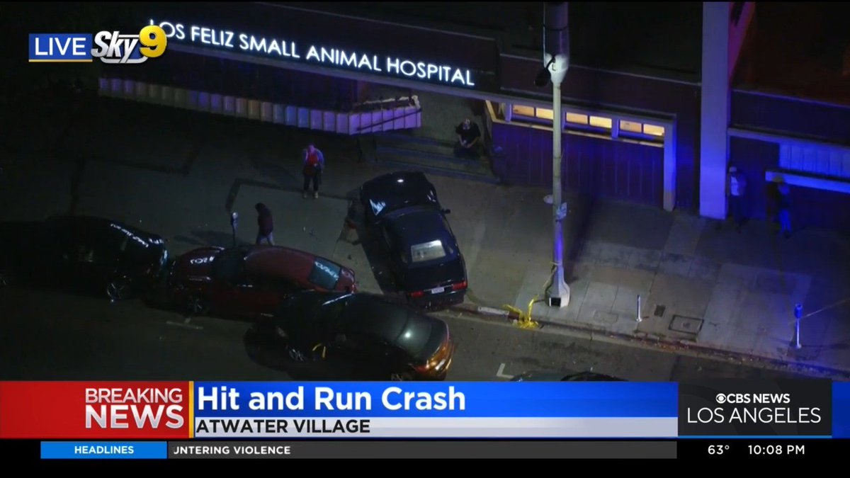 Reports on a hit-and-run crash in the 3100 block of Los Feliz Blvd.. The driver of a Mercedes, who reportedly caused the crash, exited the vehicle and fled on foot. No injuries were reported