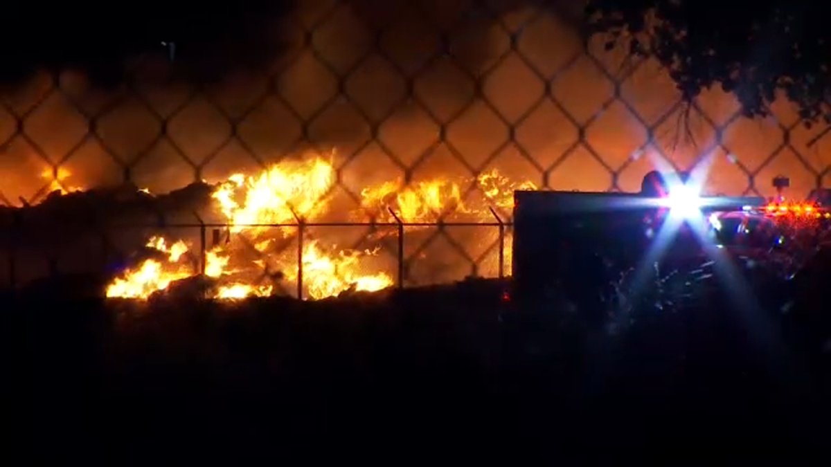 The fire broke out after 3 am at the Soex West Textile facility on Orange Avenue near Church Avenue