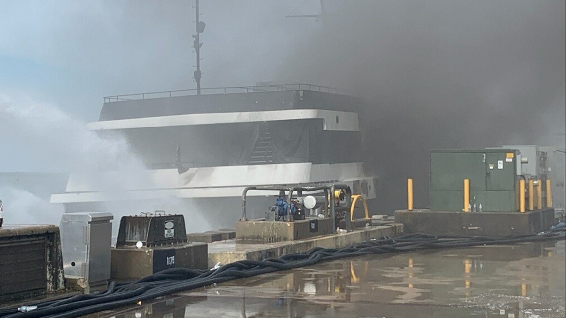 Fire breaks out on the Spirit of Norfolk cruise yacht