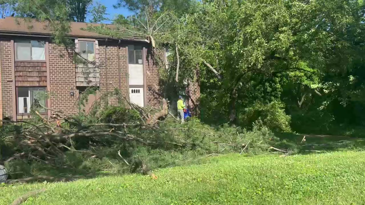 Clean up is underway after a powerful storm came through the Green Leaf neighborhood in Columbia