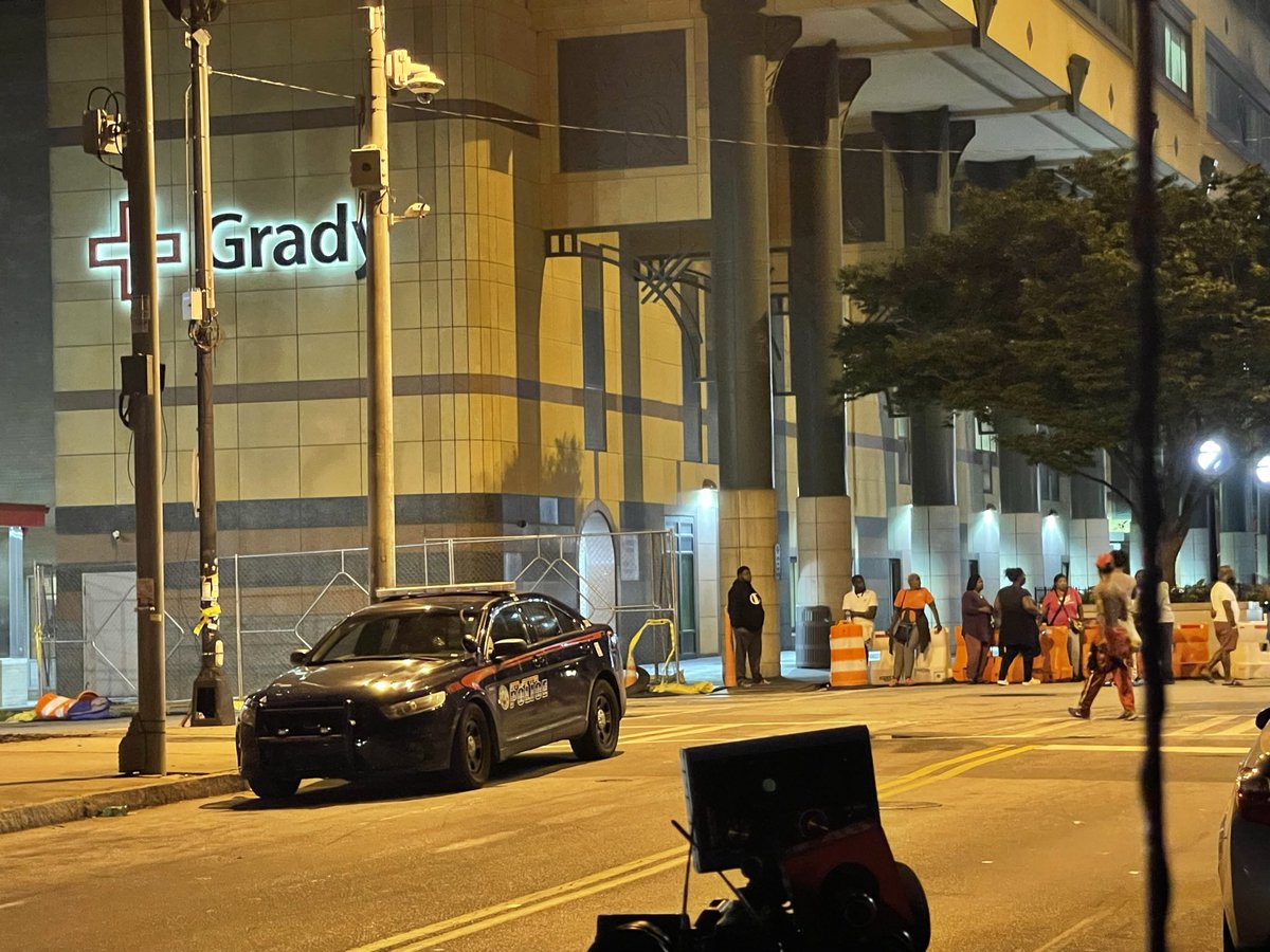 Police say a group of family members started shooting at each other outside of Grady Hospital in Downtown ATL last night. One person is dead & the other is now in critical condition.