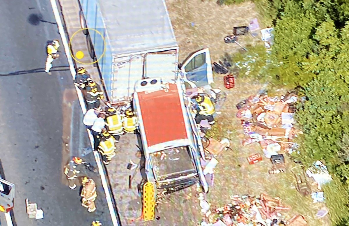 OakPark Bad crash on the outbound Ike at Harlem. Van into the back of a semi. Left lane gets by