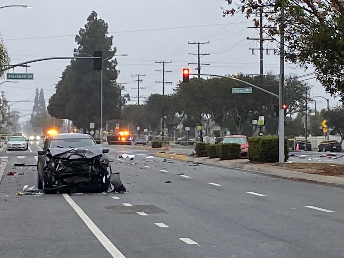 Two women died in a crash in Compton overnight. Investigators say it happened just after an illegal street takeover at the intersection of Wilmington and Stockwell