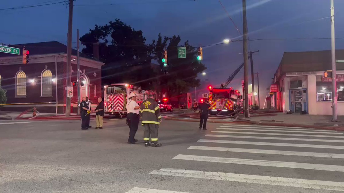 Large emergency responder presence on S. Hanover Street in Brooklyn.   Early reports say this is a three alarm fire