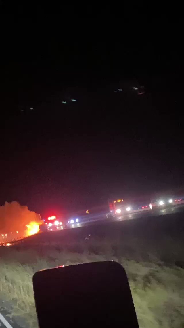 Big rig exploded on I-5 by Flag City. No word on any injuries