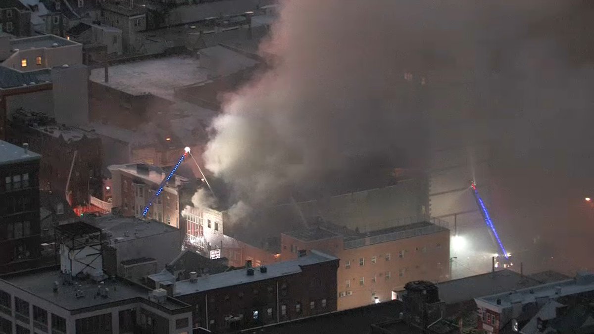 A building fire in Chinatown is sending thick smoke over Philadelphia.