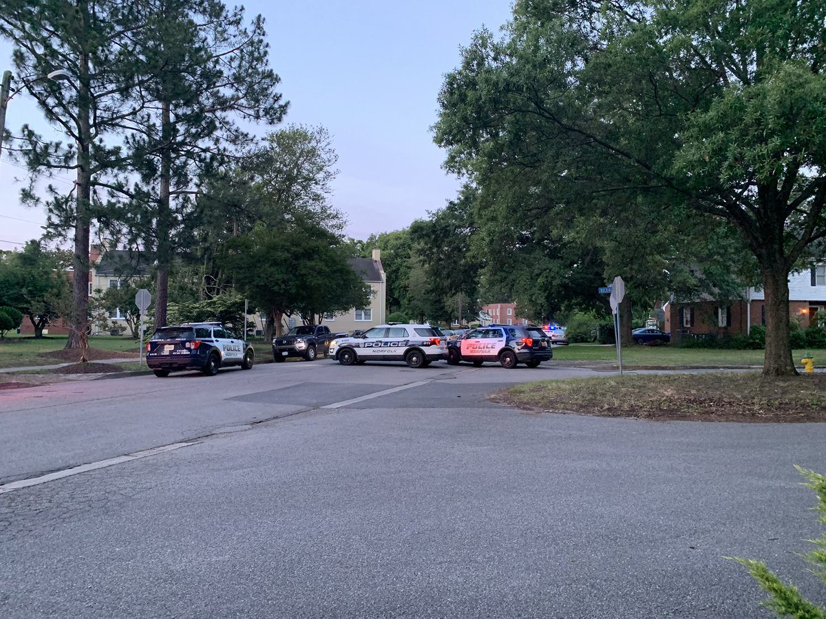 This is a deadly officer-involved shooting on Monroe Place in the Larchmont neighborhood of Norfolk. A man has died on scene. The call came in around 5:15am