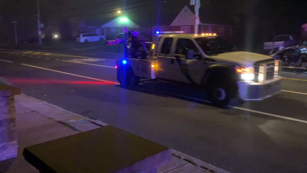 Elantra before midnight.   @phillypolice Officer pronouced dead soon after at Jefferson Torresdale Hospital.  Speed limit here on Bustleton Ave at Rennard Street intersection is 30mph  Priminary estimate BMW Going at least twice that.