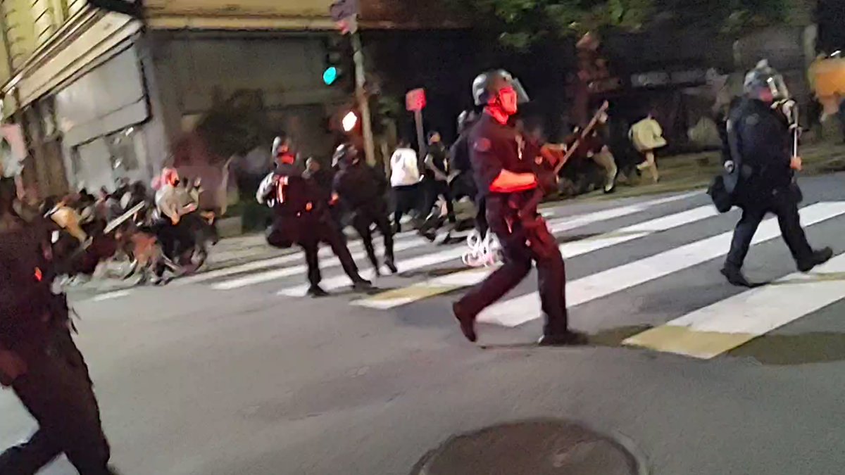 Even after the protest was over and people were just trying to leave the area, LAPD would randomly start rushing them without cause