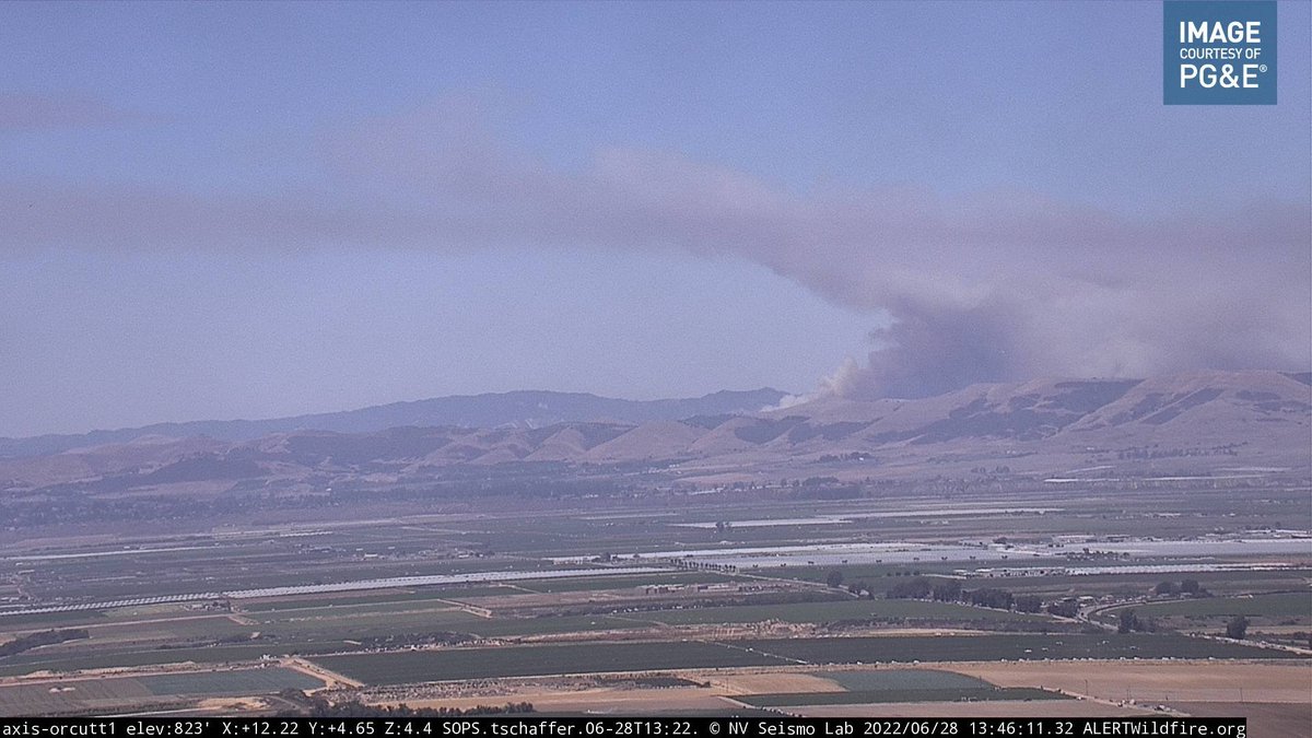 CaminoFire in the Huasna area of San Luis Obispo Co: 100 acres in grass & brush with  potential for 300 acres. Air Attack now requesting 3 additional closest tankers, 2 addl copters + a lead plane. 8470 Huasna Rd