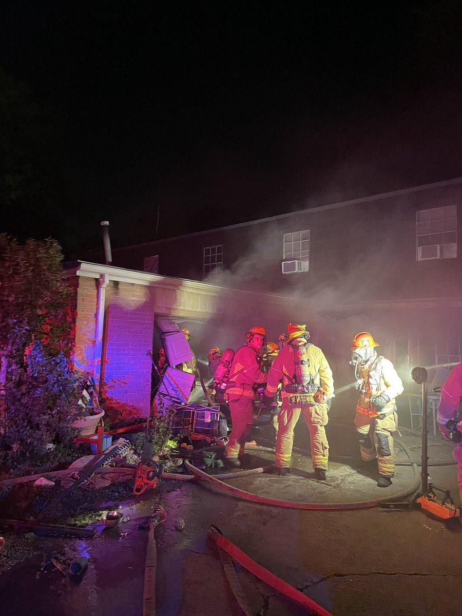 AFD crews at a duplex structure fire in the 6100 blk of Bullard Dr. Fire now extinguished. 1 family and pets displaced. Fire cause still under investigation