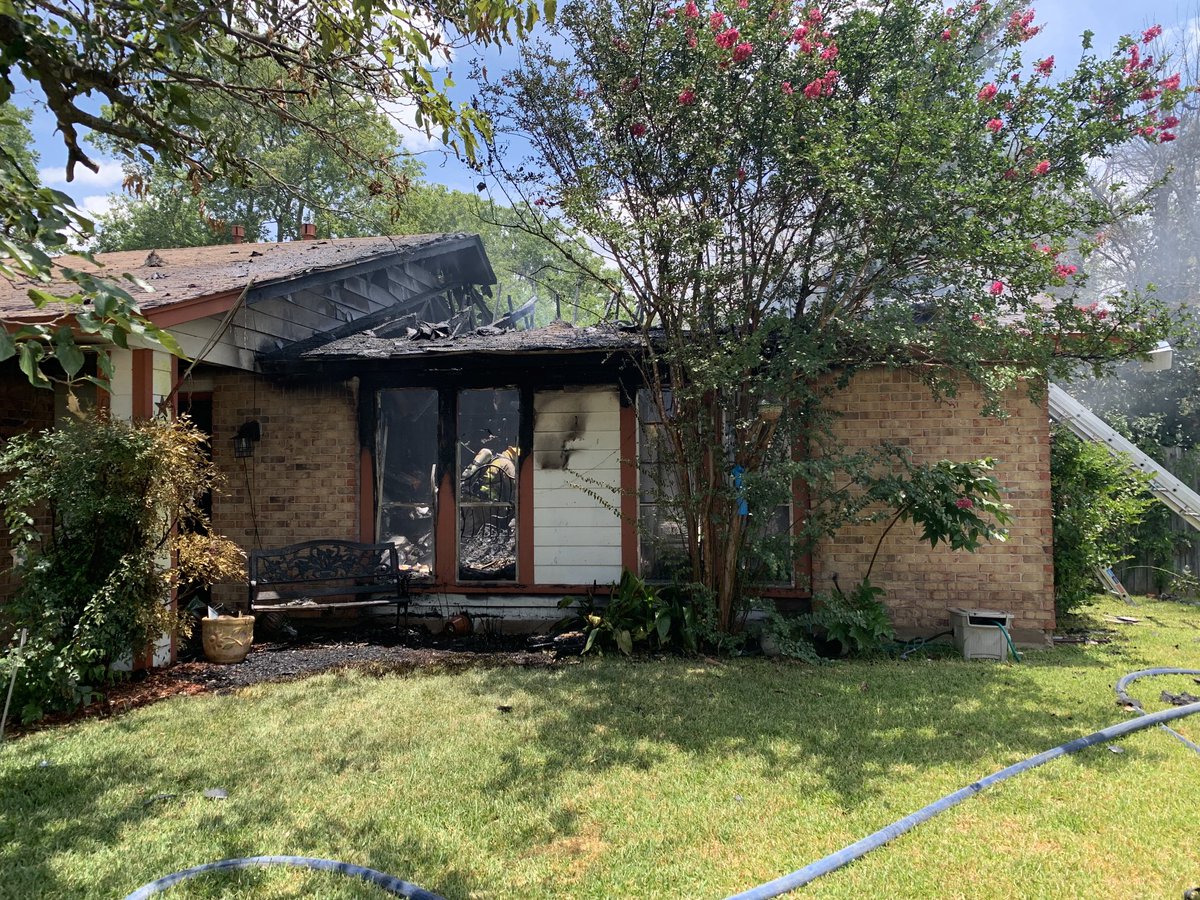 Fire 10300 blk of Quail Ridge, Engine responding to fire alarm activation found heavily involved home. 3 dogs located deceased during search. No other injuries. 3 adults will be displaced. Cause under investigation