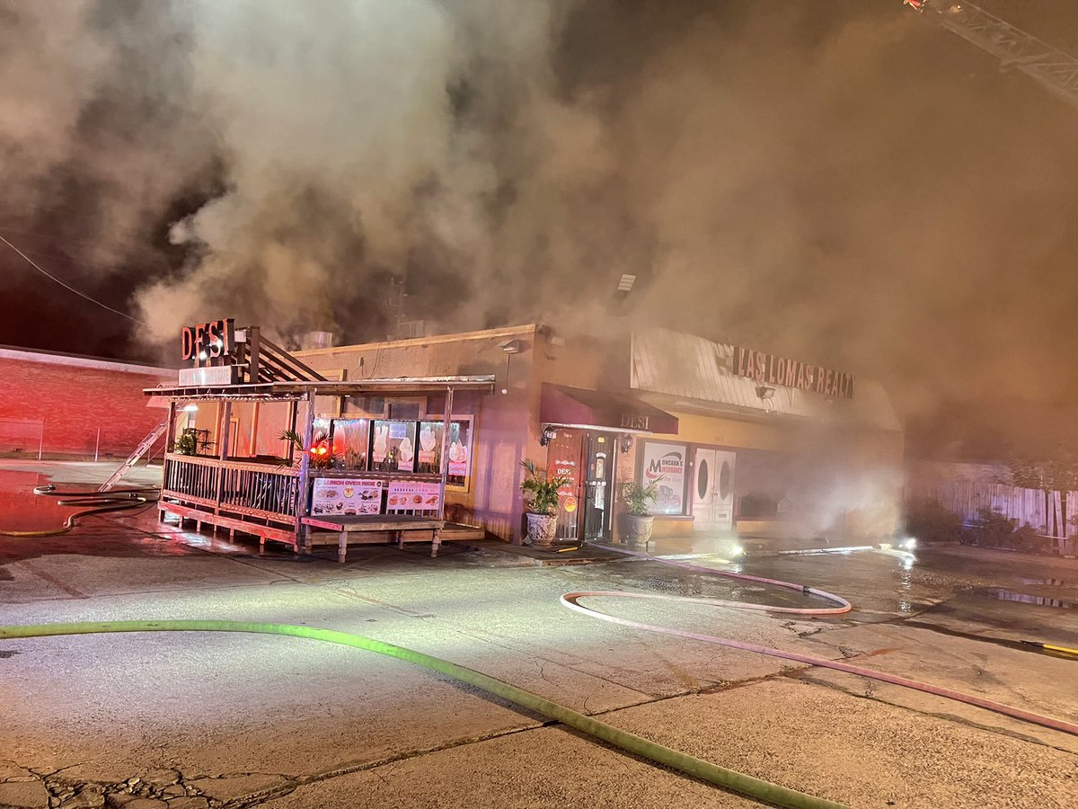 HCFMO Investigators are on scene of a commercial fire in the 12900 block of Veterans Memorial. @NW_VFD received the call at 11:13 p.m. Little York VFD and Champion FD also responded. 1 firefighter was transported for minor injuries. The origin and cause is under investigation