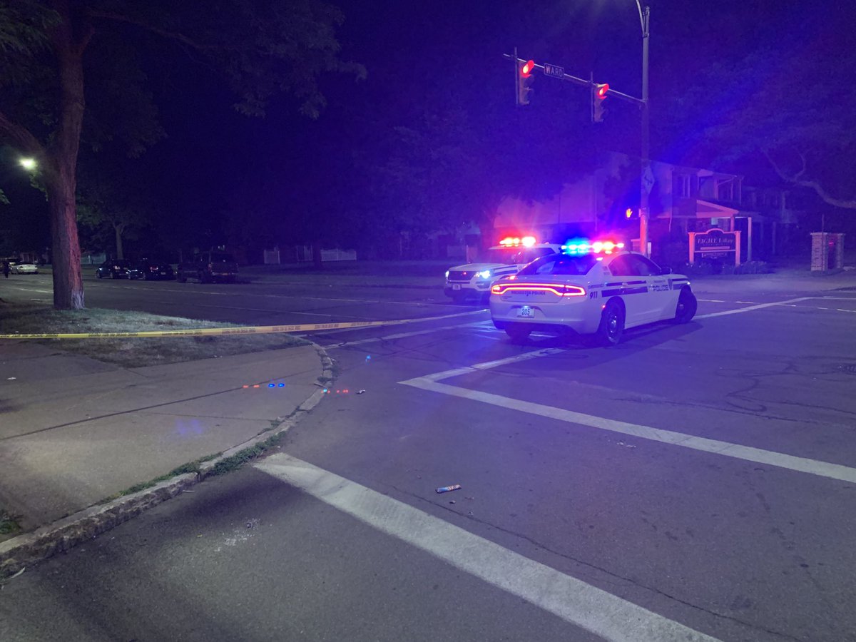 North Clinton and Ward out side of the Fight Village apartments where police have closed off about a block and half for a scene.