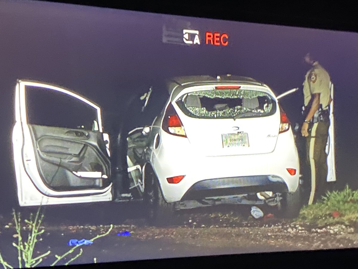 A shooting report on Wilborn, in JENNINGS. The rear window smashed out of a four door vehicle. About 20 evidence markers down.