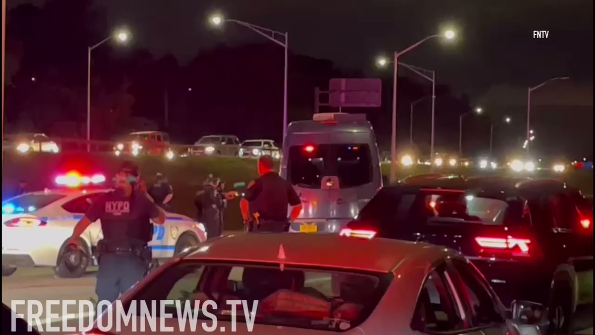 A person who was allegedly armed with a knife and barricaded inside a vehicle on the Korean War Veterans Pkwy & Huguenot Ave in Staten Island, NY was just arrested by Specialized NYPD units. This is a developing story.