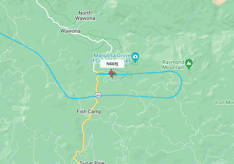 WashburnFire (Yosemite NP) - Appears there is a mapping flight taking place now, this same aircraft was used during the Electra fire the other night. Retweeted earlier but again, the Red Cross shelter is New Life Christian Fellowship at 5089 Cole Rd, Mariposa, CA 95338