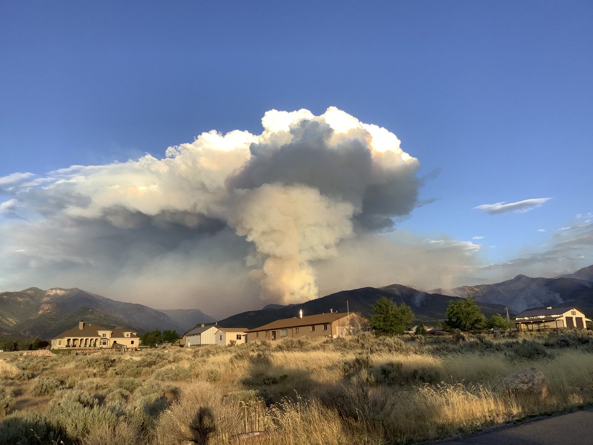 HalfwayHillFire activity has increased this evening, burning in area with high-density of dead vegetation in a drainage within the current fire perimeter, not causing substantial growth