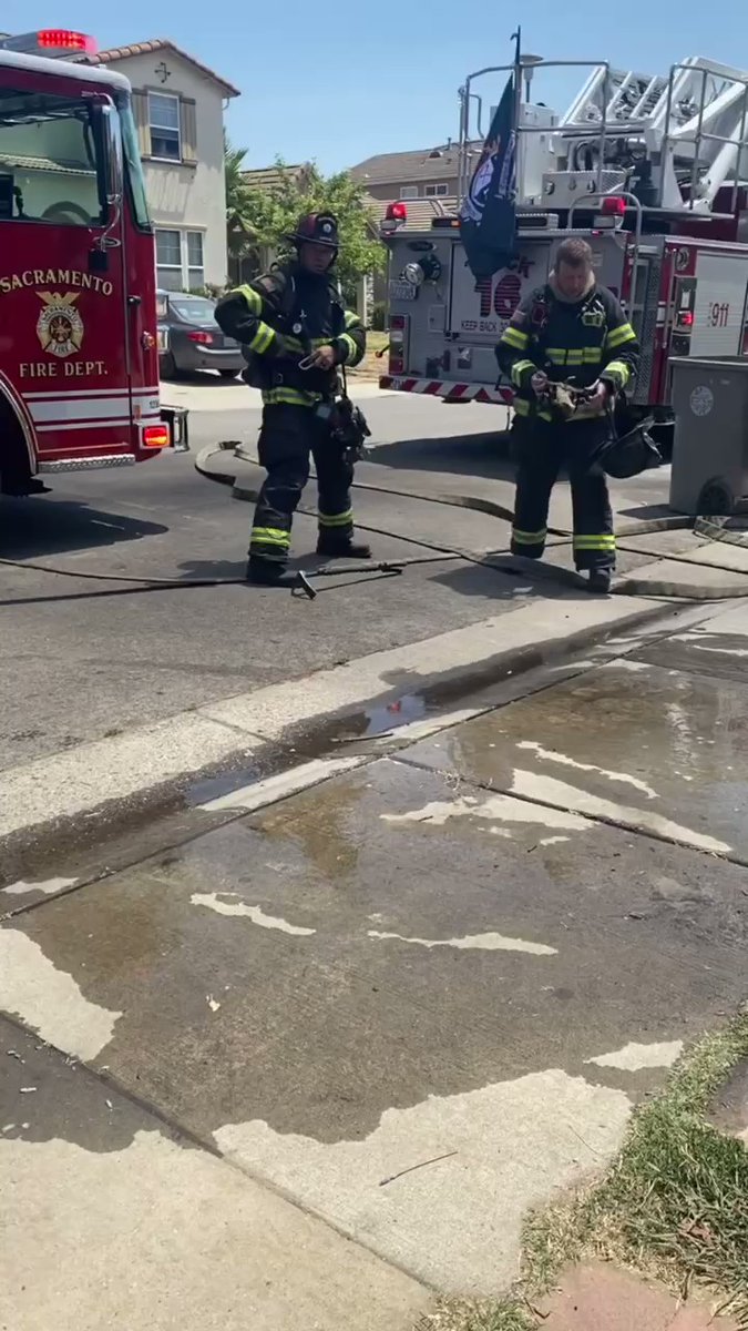 From earlier today, garage fire on the 7500 Block of Muirfield Wy. No injuries occurred. The cause of this fire is under investigation