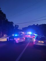 The scene in Warren County after a Clearcreek Township police officer was shot in the head while responding to a domestic situation, according to multiple sources