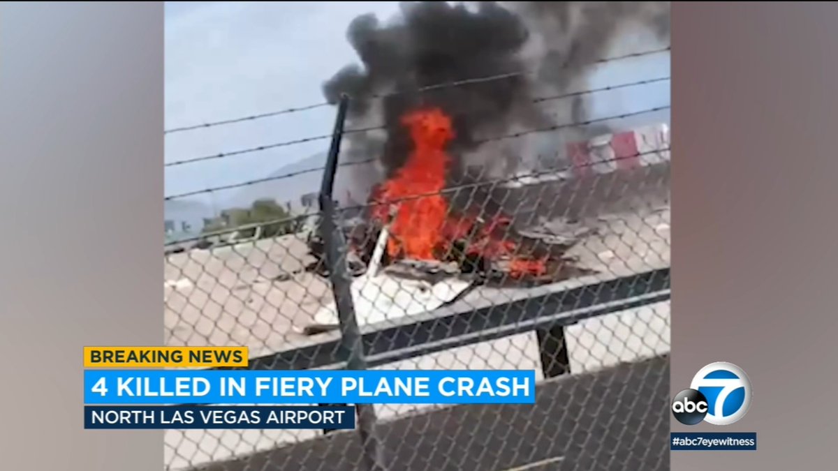 4 killed when 2 small airplanes collide mid-air at North Las Vegas Airport