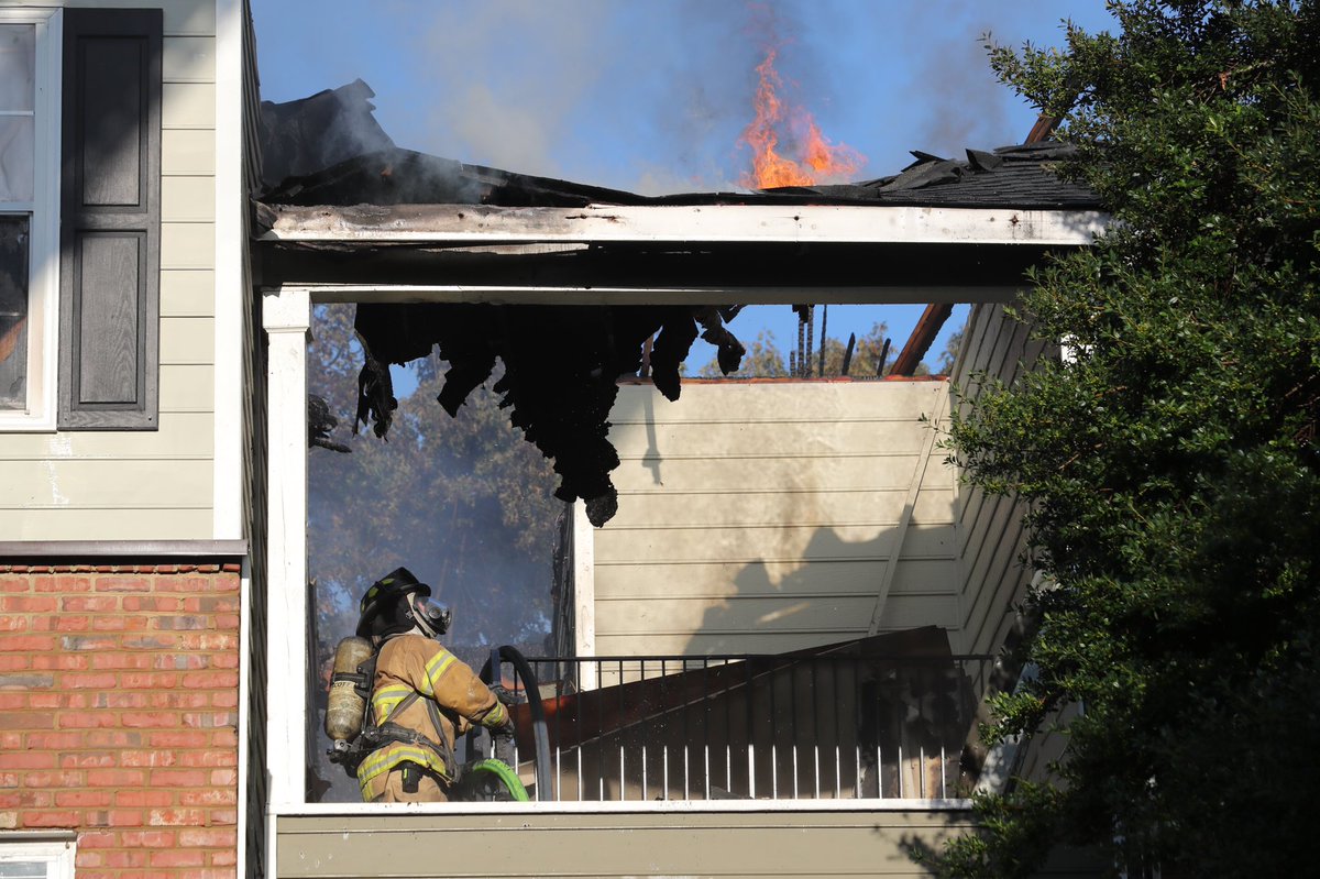 Fire at Brookhaven apartments shuts down busy road