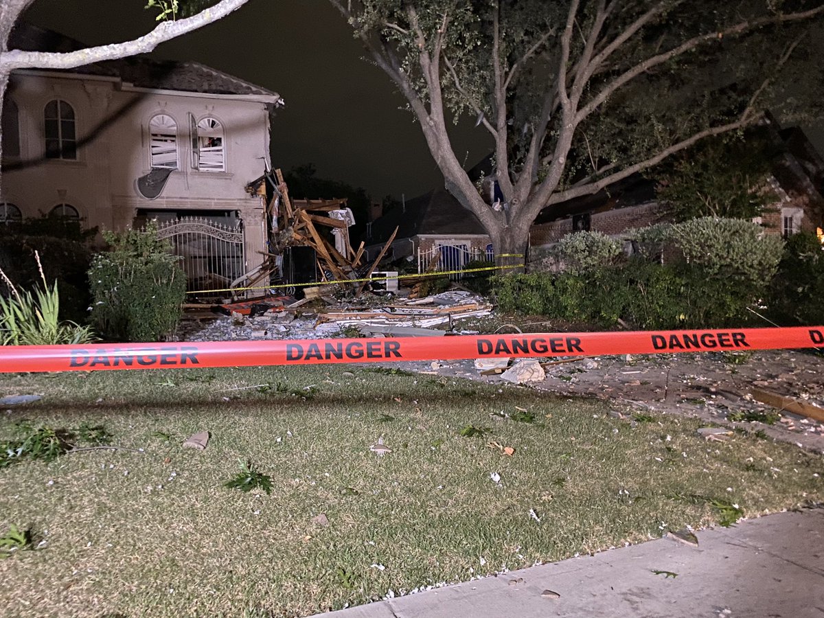 First close up look at the damage to a home in Plano Tx after an explosion last night. A second home was also damaged from the blast. ATMOS Energy is investigating. Plano Fire Rescue PIO says no one was home and no injuries reported