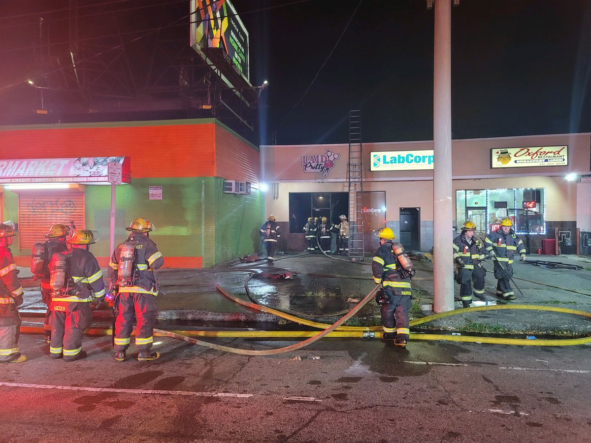 2nd Alarmers last night responded to this strip mall fire at 5300 Oxford Ave providing rehab support