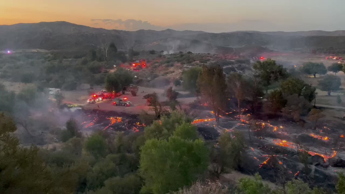 HighwayFire : 28 acres with aerial mapping. Fire holding in current perimeter. 2 homes and 1 outbuilding destroyed. Aircraft released. Crews will work through the night to secure perimeter and mop up. Investigation ongoing