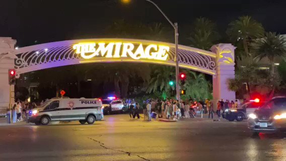 Heavy police activity outside of the Mirage after deadly shooting.