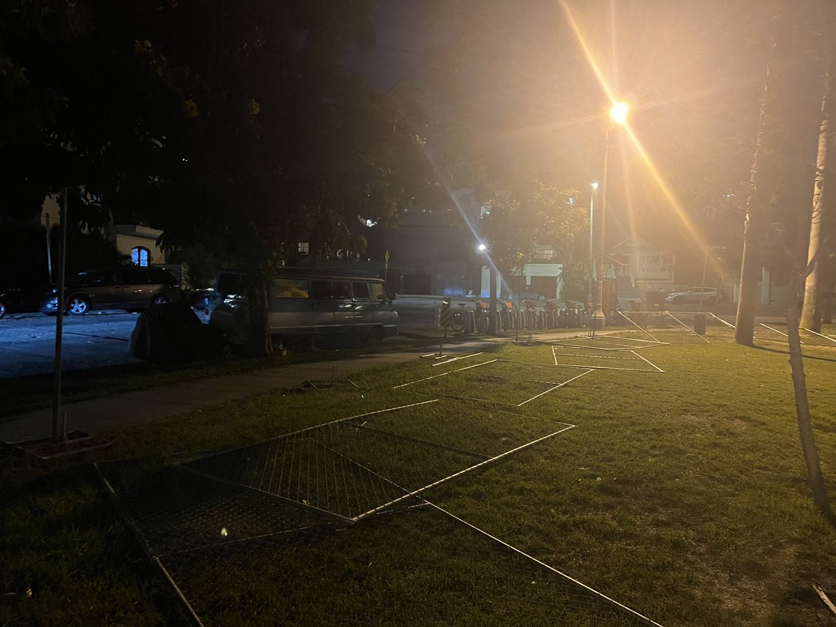 Some more photos. The fencing was removed mostly on the north side of the park