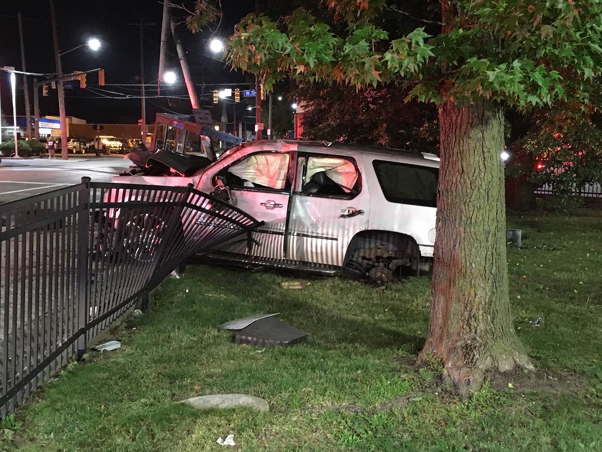 The car took out the Traffic Control Box which was throwing about 75 to 100 feet, the power pole, the bus shelter and a lot of the fencing in front of the Social Security Administration office