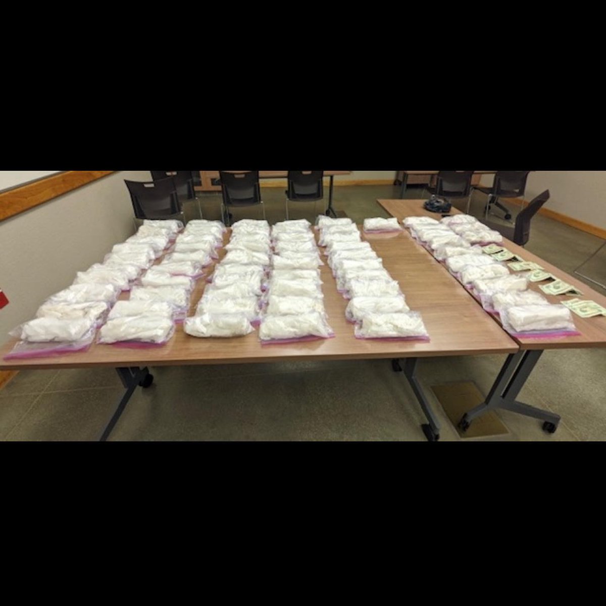 Two men have been arrested after police seized over $1M worth of suspected meth in Delano.