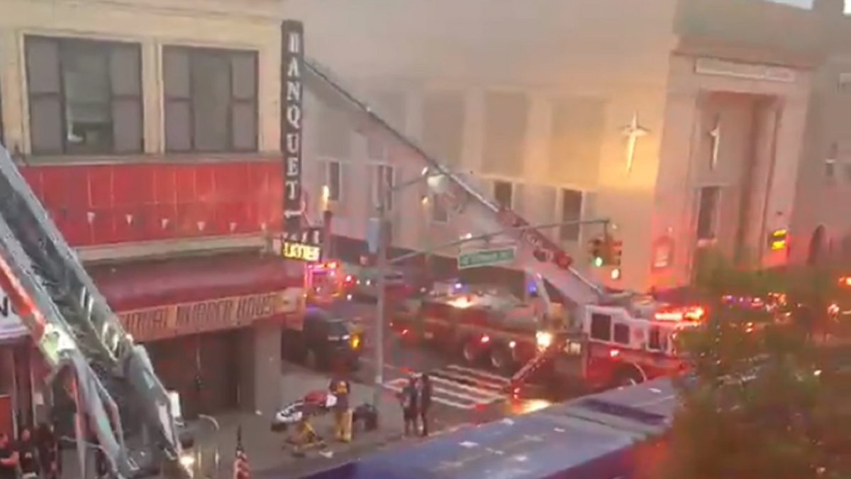 Two firefighters hospitalized after Bronx church fire