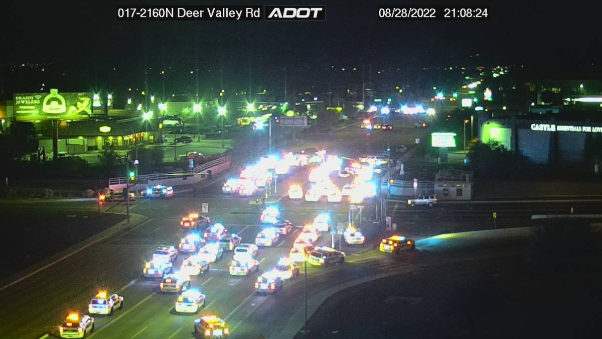 Two Phoenix police officers have been injured in a shooting Sunday night near I-17 and Deer Valley Road, according to a tweet by the Phoenix Police Department