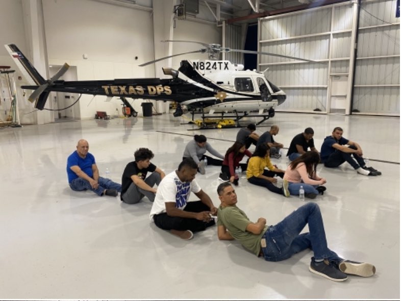 2 people were arrested for attempted human smuggling at a private airport in Edinburg, TX.  A DPS pilot stopped them from flying a charter plane of 13 illegal immigrants from Dominican Republic & El Salvador to Houston