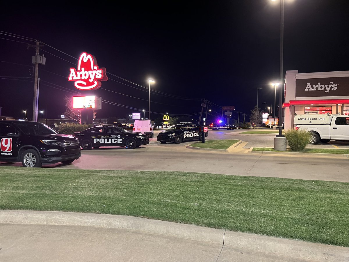 Police sharing information on shooting at Arby's near Memorial and MacArthur in OKC. Police say shooting happened after altercation between employees. One dead, suspect detained