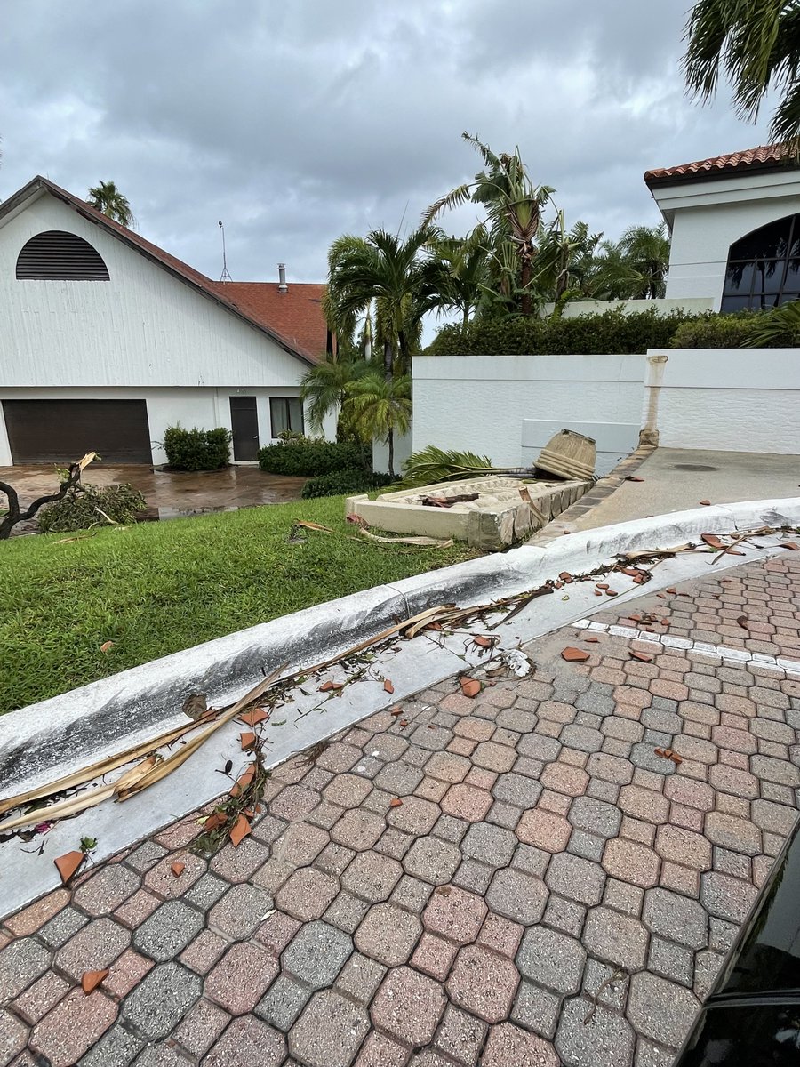 Hurricane damage at Wellington Wanderers Club.