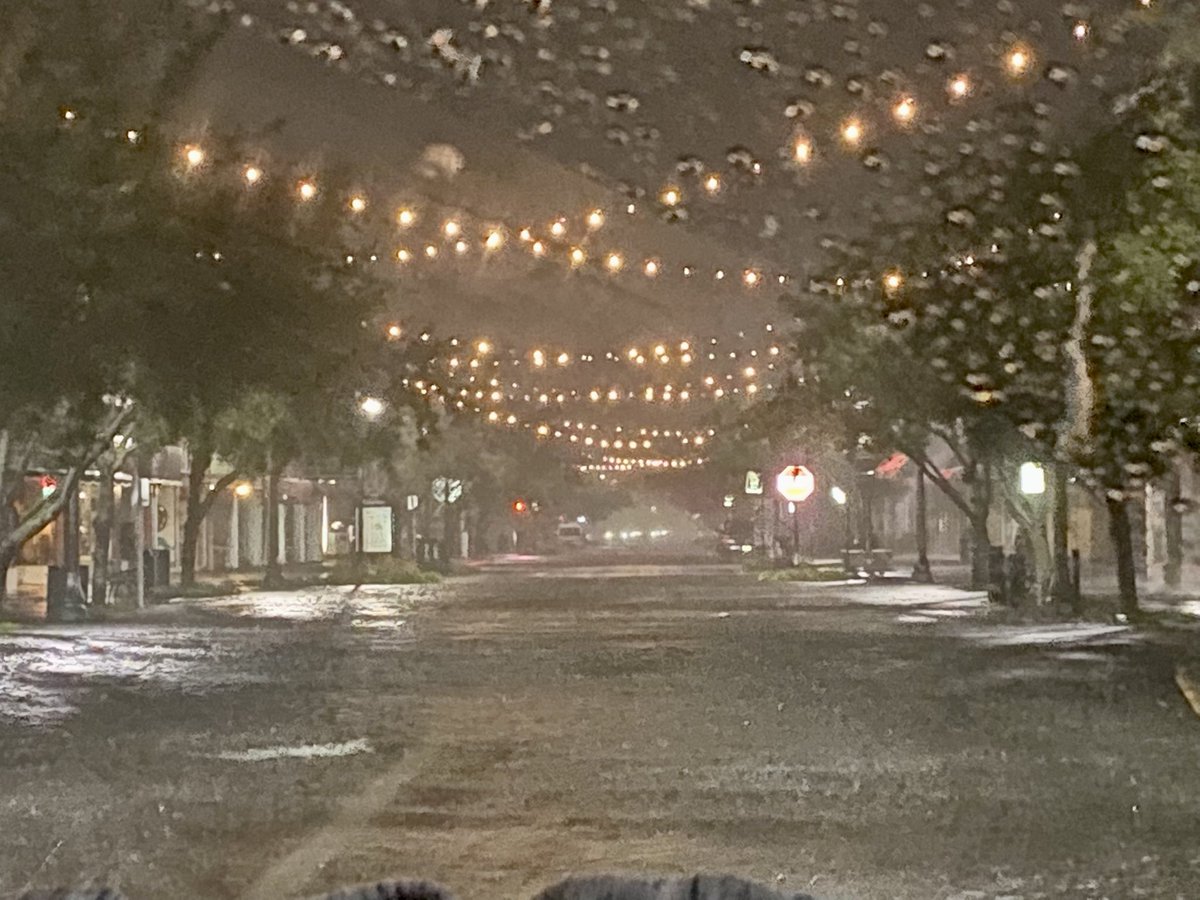 Flooding on 1st street in downtown Sanford. The water is well above the sidewalk. Do not attempt to drive through this.